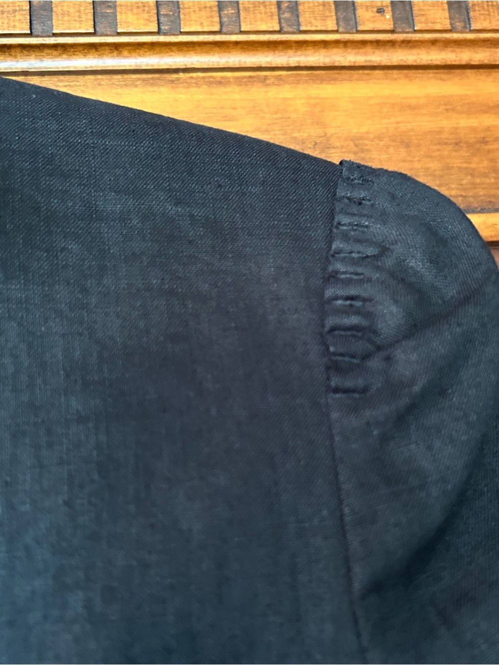 Tahari Black Short-Sleeve Tailored Blazer with Patch Pockets, Stitching Details - Picture 5 of 15